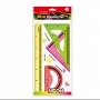 Geometry set KEYROAD Neon, 4 pcs., 30cm, hanger, assorted colors