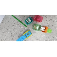 Temper&oacute;wka plastikowa KEYROAD, potr&oacute;jna, z pojemnikiem, blister, mix kolor&oacute;w, Temper&oacute;wki, Artykuły do pisania i korygowania