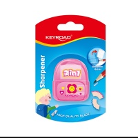 Temper&oacute;wka plastikowa z gumką KEYROAD, pojedyncza, blister, mix kolor&oacute;w, Temper&oacute;wki, Artykuły do pisania i korygowania