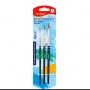Pędzle KEYROAD, okrągła końc&oacute;wka, 4-6-8, 3 szt., blister, mix kolor&oacute;w