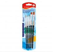 Brushes KEYROAD, assorted tips, 0-0-6-8-10, 5 pcs., blister, assorted colors