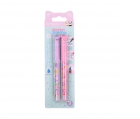Erasable pen KEYROAD Bounce Buddies, 0.6mm, 2 pcs., blister, blue