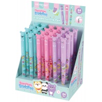 Erasable pen KEYROAD Bounce Buddies, 0.6mm, packaged on a display, assorted colors