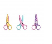 School scissors KEYROAD Bounce Buddies, safe, blister, assorted colors