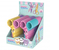 School scissors KEYROAD Bounce Buddies, safe, packaged on a display, assorted colors
