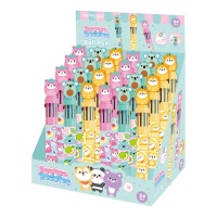 Długopis automatyczny KEYROAD Bounce Buddies, 10 kolor&oacute;w wkładu, 0,7mm, pakowane na displayu, mix kolor&oacute;w