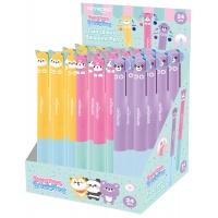 Two-color pen KEYROAD Bounce Buddies, packaged on a display, assorted colors