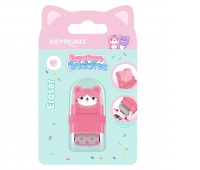 Eraser KEYROAD Bounce Buddies, roller, 2-in-1, blister, assorted colors