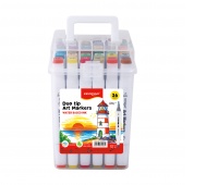 Markers KEYROAD, double-sided, 36 pcs., plastic box, assorted colors