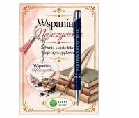 ZESTAW BRELOK I DŁUGOPIS Wspaniała Nauczycielka N9, Upominki, Art. dekoracyjne i prezentowe
