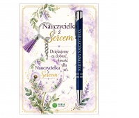 ZESTAW BRELOK I DŁUGOPIS Nauczycielka z sercem N6