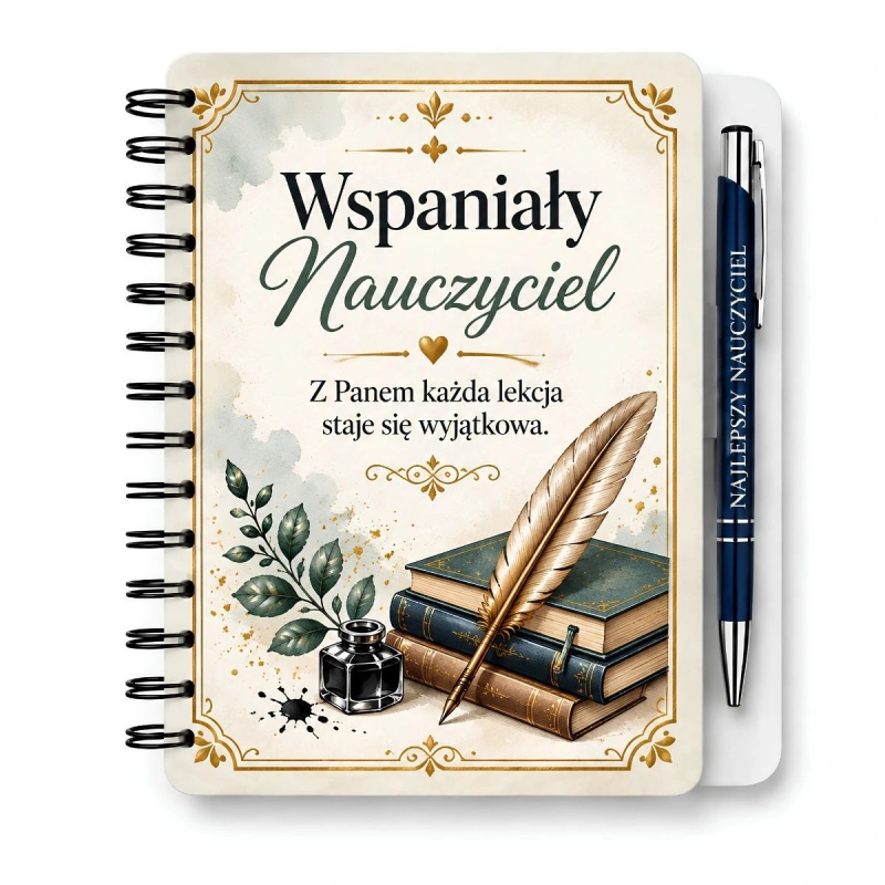 NOTES Z DŁUGOPISEM Najlepsza Nauczycielka N9B, Upominki, Art. dekoracyjne i prezentowe