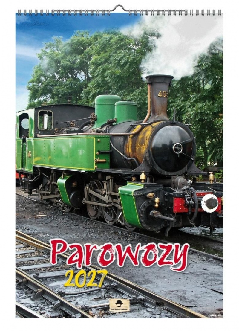 KALENDARZ ŚCIENNY A3 PAROWOZY 2027, Ścienne, Kalendarze