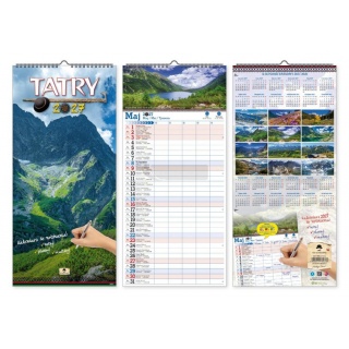 KALENDARZ PASKOWY SZEROKI TATRY 2027, Ścienne, Kalendarze