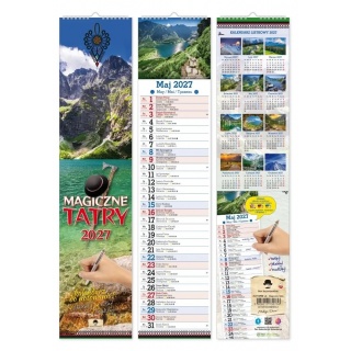 KALENDARZ PASKOWY WĄSKI MAGICZNE TATRY 2027, Ścienne, Kalendarze