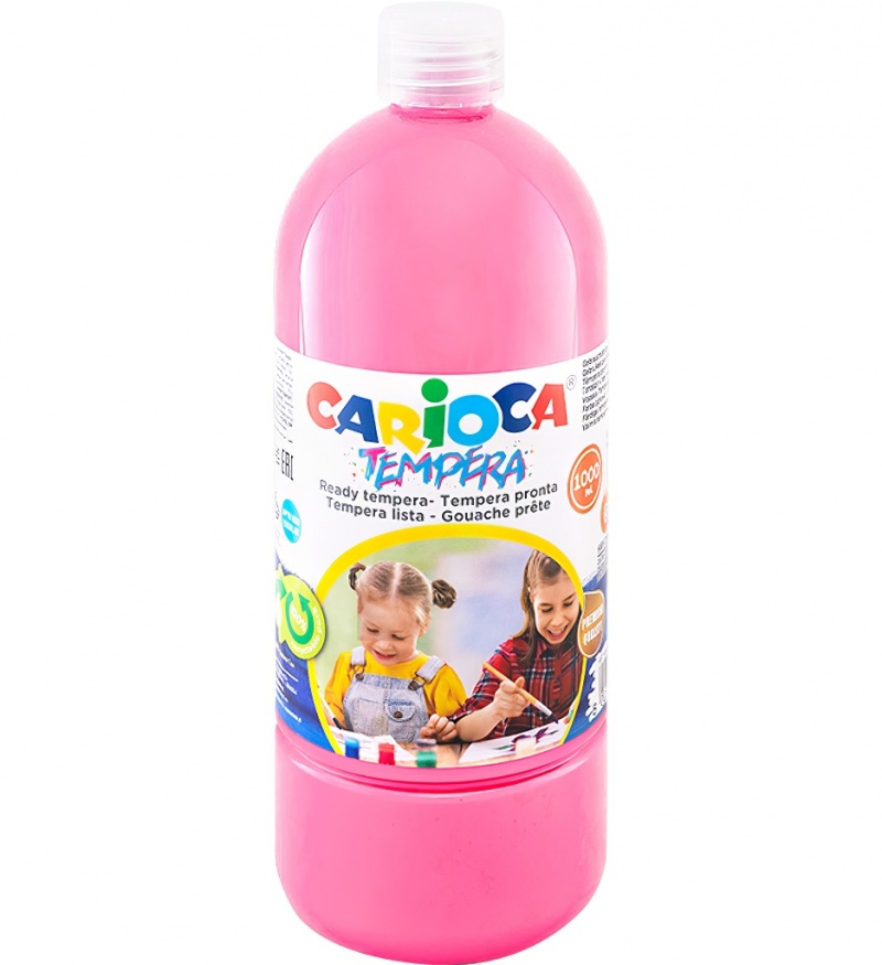 FARBA CARIOCA TEMPERA 1000ml R&Oacute;ŻOWA -!-, Farby, Plastyka