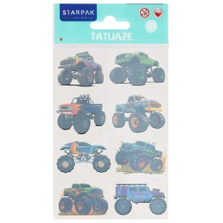 TATUAZ MONSTER TRUCK 100X190 S-BOO PBH 1/, Naklejki, Art. kreatywne