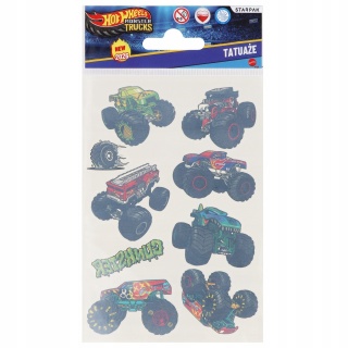 TATUAZ HOT WHEELS MONSTER TRUC 100X190 STK1/1000, Naklejki, Art. kreatywne