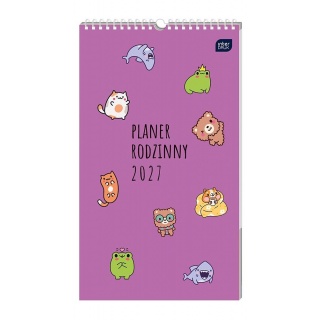 Kalendarz ścienny 2027 planner rodzinny 25x43cm., Ścienne, Kalendarze