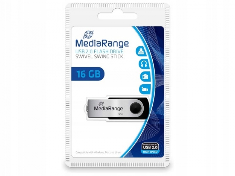 MEDIARANGE PENDRIVE 2.0 16GB MR910, Nośniki danych, Akcesoria komputerowe