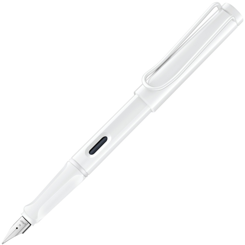 Pi&oacute;ro wieczne LAMY Safari 0B1 All White, 6 kolorowych pierścieni, stal&oacute;wka F, białe, Pi&oacute;ra, Artykuły do pisania i korygowania