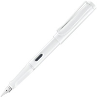 Pi&oacute;ro wieczne LAMY Safari 0B1 All White, 6 kolorowych pierścieni, stal&oacute;wka F, białe, Pi&oacute;ra, Artykuły do pisania i korygowania