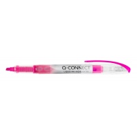 Zakreślacz Q-CONNECT, 1&ndash;4mm, r&oacute;żowy, Textmarkery, Artykuły do pisania i korygowania