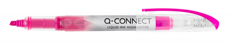 Zakreślacz Q-CONNECT, 1&ndash;4mm, r&oacute;żowy, Textmarkery, Artykuły do pisania i korygowania