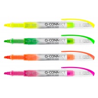 Zestaw zakreślaczy Q-CONNECT, 1&ndash;4mm, 4 szt., mix kolor&oacute;w, Textmarkery, Artykuły do pisania i korygowania
