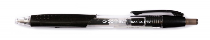 Długopis automatyczny Q-CONNECT Trax, 0,7mm, czarny, Długopisy, Artykuły do pisania i korygowania