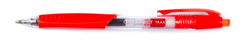 Długopis automatyczny Q-CONNECT Trax, 0,7mm, czerwony, Długopisy, Artykuły do pisania i korygowania
