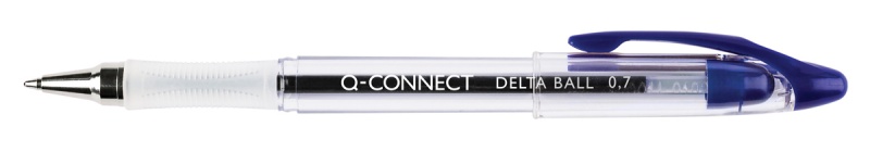 Długopis Q-CONNECT Delta, z wymiennym wkładem, 0,7mm, niebieski, Długopisy, Artykuły do pisania i korygowania