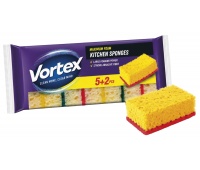 Kitchen sponge VORTEX Extra, 5+2 pcs., assorted colours