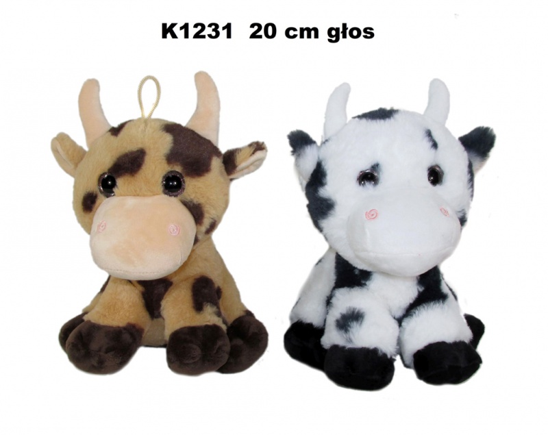 KROWA 2 KOL 20 CM GŁOS 63790, Maskotki, Zabawki