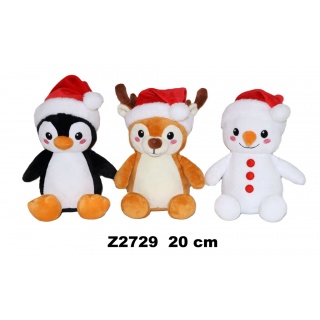 ZWIERZĘTA ŚWIĄTECZNE 3 ASST 20CM 177612, Maskotki, Zabawki
