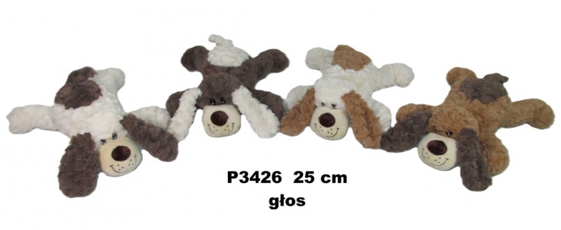 PIES 4 KOL GLOS 25 CM 74260, Maskotki, Zabawki