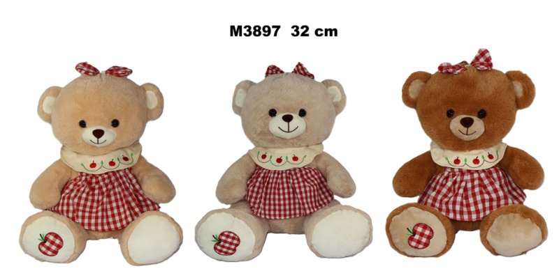 MIŚ W SUKIENCE 3 KOL 32 CM 177032, Maskotki, Zabawki
