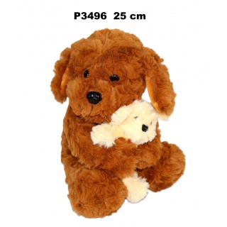 PIES Z DZIECKIEM 25 CM 77803, Maskotki, Zabawki
