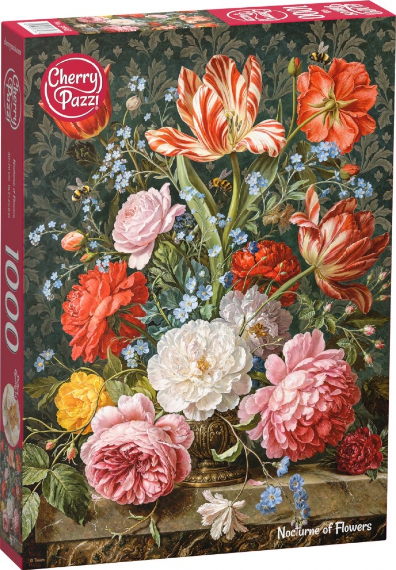 PUZZLE 1000 CHERRYPAZZI NOCTURNE OF FLOWERS 31667, 1000 element&oacute;w, Puzzle
