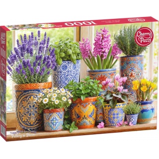 PUZZLE 1000 CHERRYPAZZI POTTERY IN BLOOM 31728, 1000 element&oacute;w, Puzzle