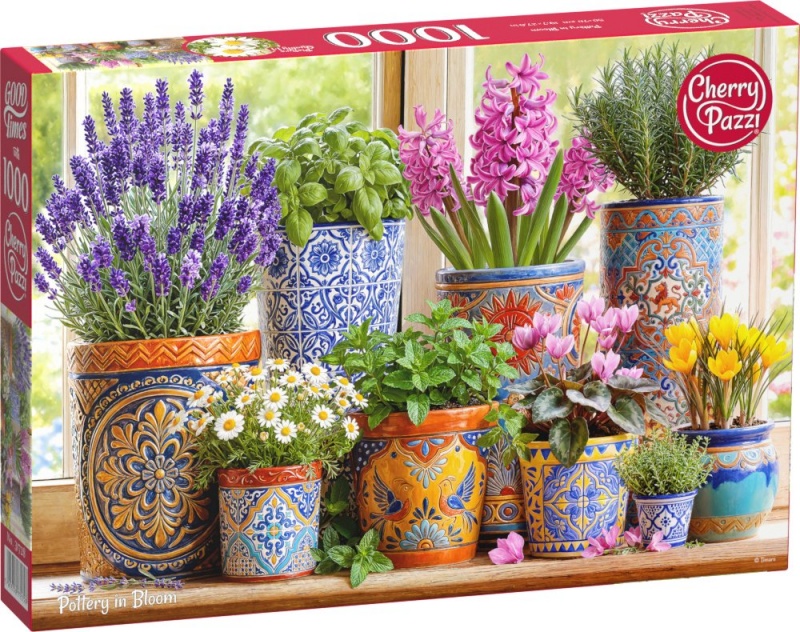 PUZZLE 1000 CHERRYPAZZI POTTERY IN BLOOM 31728, 1000 element&oacute;w, Puzzle