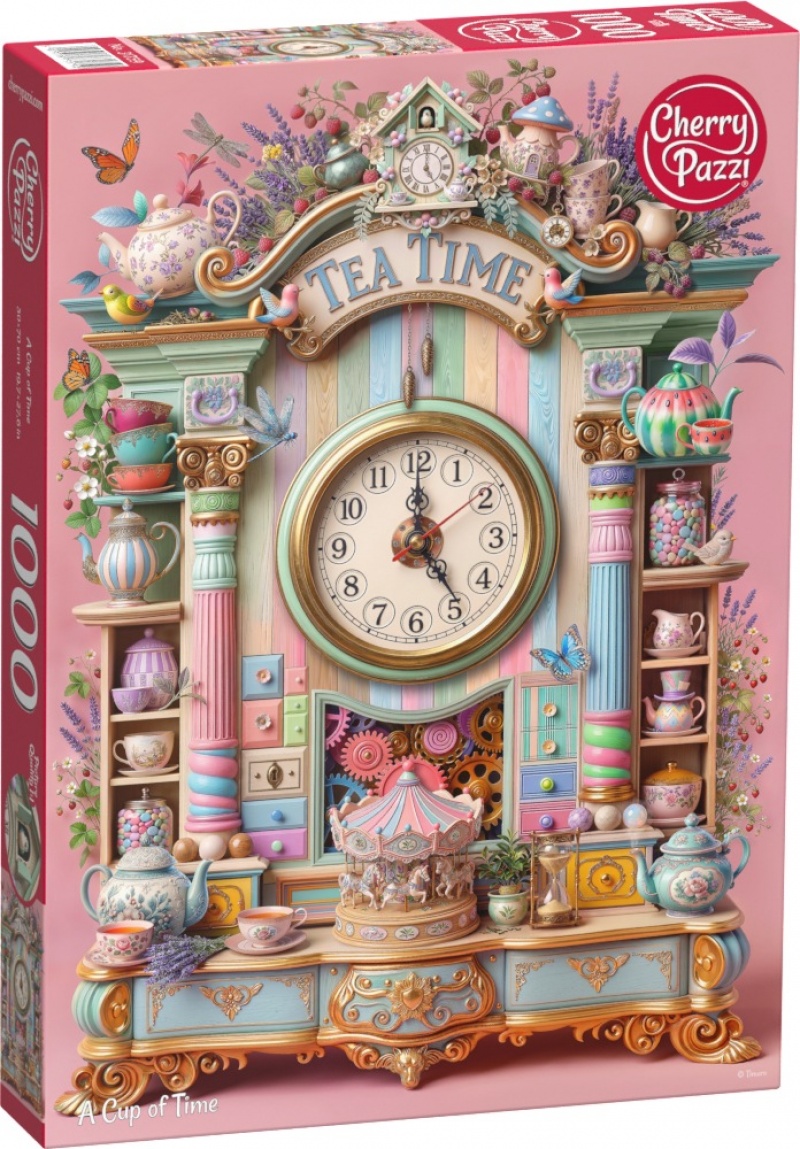 PUZZLE 1000 CHERRYPAZZI A CUP OF TIME 31759, 1000 element&oacute;w, Puzzle