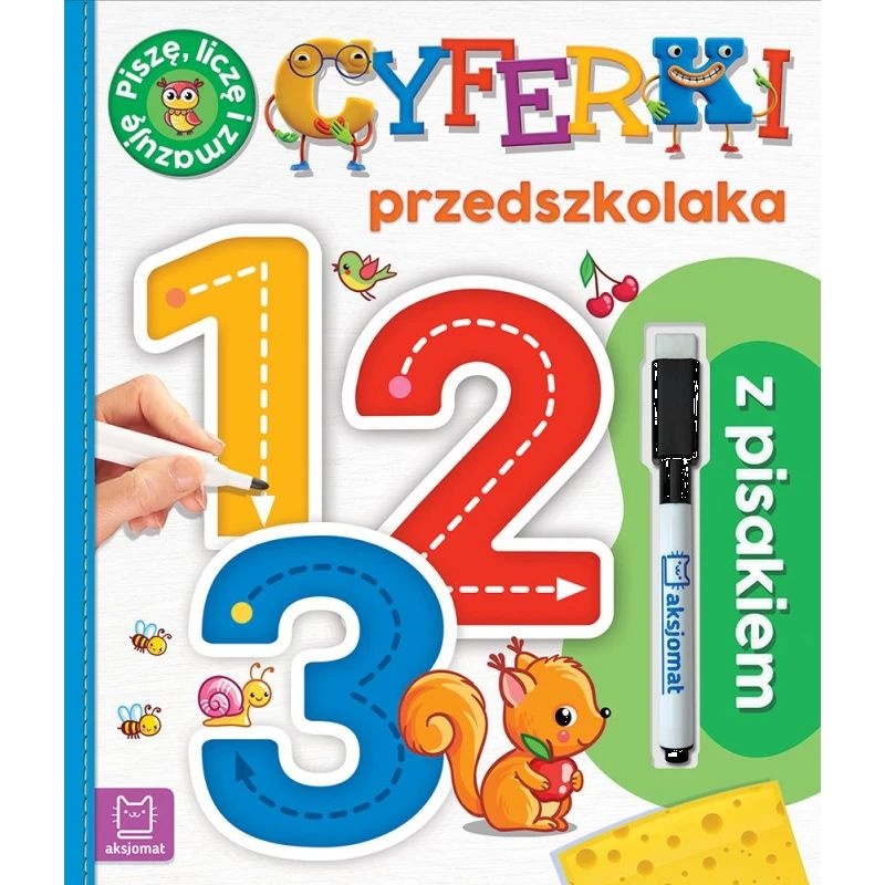 1, 2, 3. Cyferki przedszkolaka z pisakiem., Edukacyjne, Książeczki