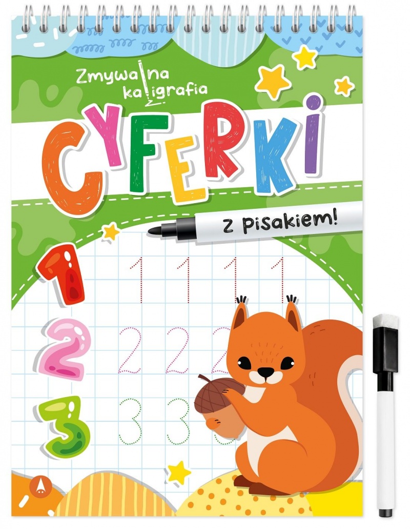 ZMYWALNA KALIGRAFIA. CYFERKI, Edukacyjne, Książeczki