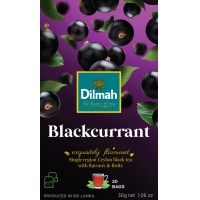 Herbata DILMAH, czarna, czarna porzeczka, 20 torebek, Herbaty, Artykuły spożywcze