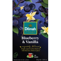 Herbata DILMAH, czarna, jagoda wanilia, 20 torebek, Herbaty, Artykuły spożywcze