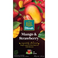 Herbata DILMAH, czarna, mango truskawka, 20 kopert, Herbaty, Artykuły spożywcze