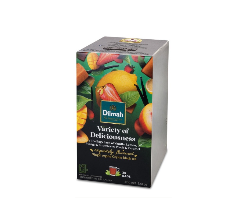Zestaw herbat DILMAH, Variety of Fun Teas, 5 smak&oacute;w, 20 torebek, Herbaty, Artykuły spożywcze