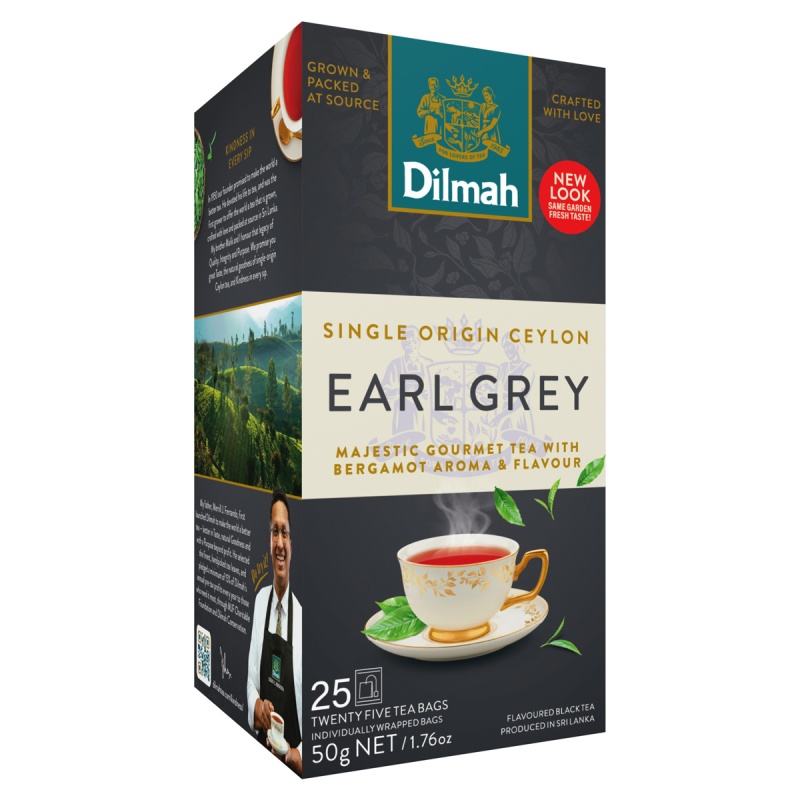 Herbata DILMAH, Earl Grey, 25 kopert, Herbaty, Artykuły spożywcze