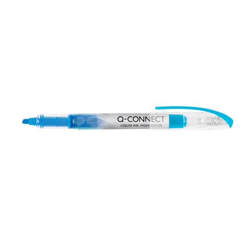 Zakreślacz okrągły Q-CONNECT, 1&ndash;4mm, niebieski, Textmarkery, Artykuły do pisania i korygowania